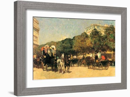 The Day of the Grand Prize [2]-Childe Hassam-Framed Art Print