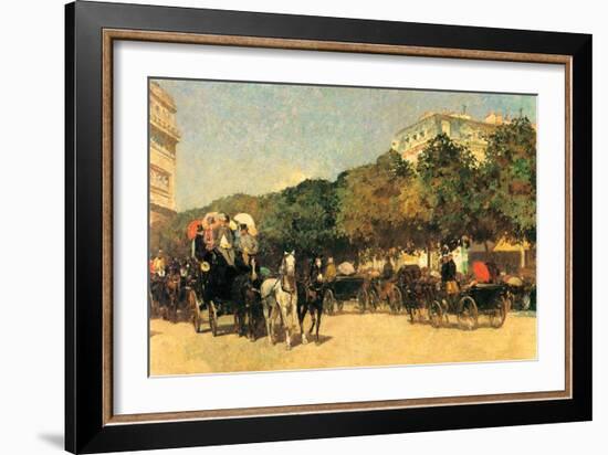 The Day of the Grand Prize [2]-Childe Hassam-Framed Art Print