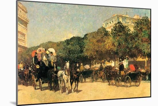 The Day of the Grand Prize [2]-Childe Hassam-Mounted Art Print