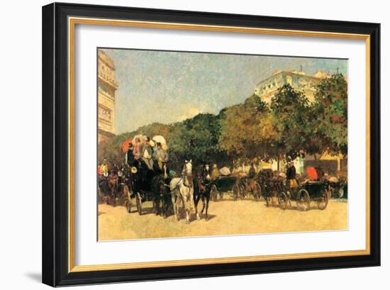 The Day of the Grand Prize [2]-Childe Hassam-Framed Art Print