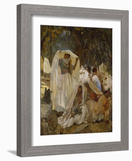 The Day of the Prophet Blidah, Algeria-Frederick Arthur Bridgman-Framed Giclee Print