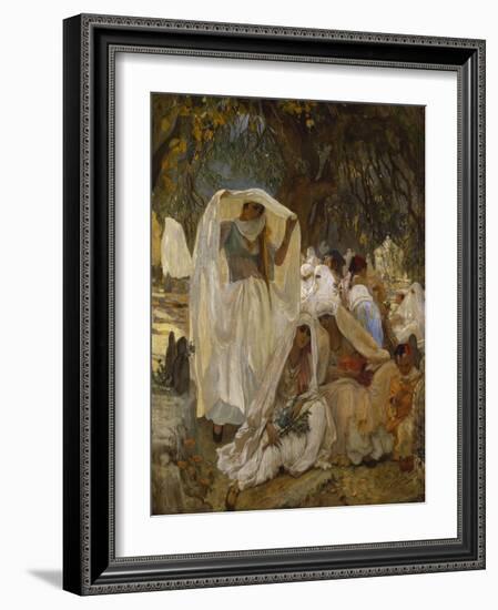 The Day of the Prophet Blidah, Algeria-Frederick Arthur Bridgman-Framed Giclee Print