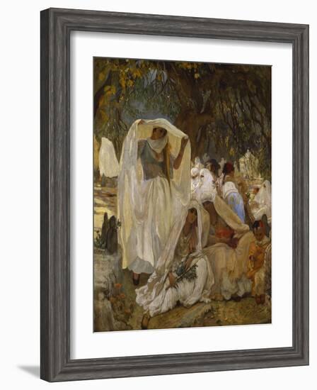 The Day of the Prophet Blidah, Algeria-Frederick Arthur Bridgman-Framed Giclee Print