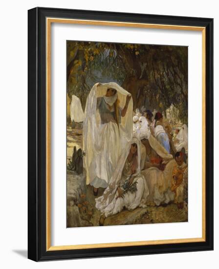 The Day of the Prophet Blidah, Algeria-Frederick Arthur Bridgman-Framed Giclee Print