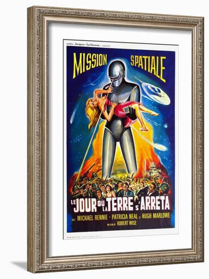 The Day The Earth Stood Still, French Movie Poster, 1951-null-Framed Art Print