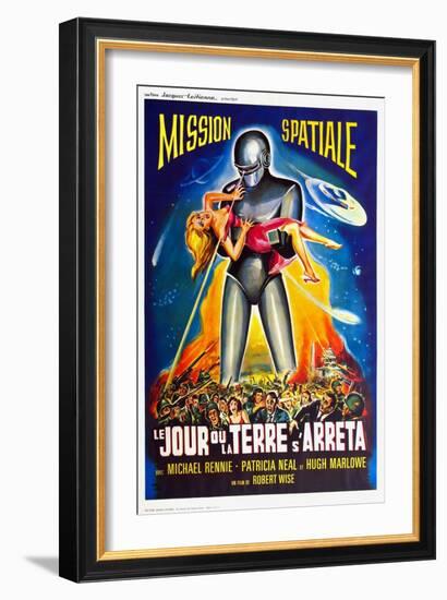 The Day The Earth Stood Still, French Movie Poster, 1951-null-Framed Art Print