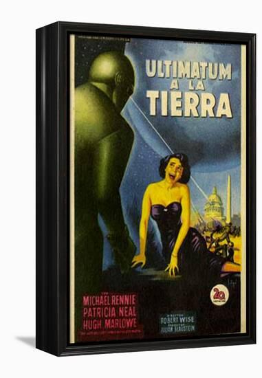 The Day The Earth Stood Still, Italian Movie Poster, 1951-null-Framed Stretched Canvas