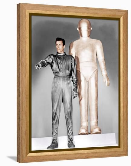 THE DAY THE EARTH STOOD STILL, Michael Rennie, 1951.-null-Framed Stretched Canvas