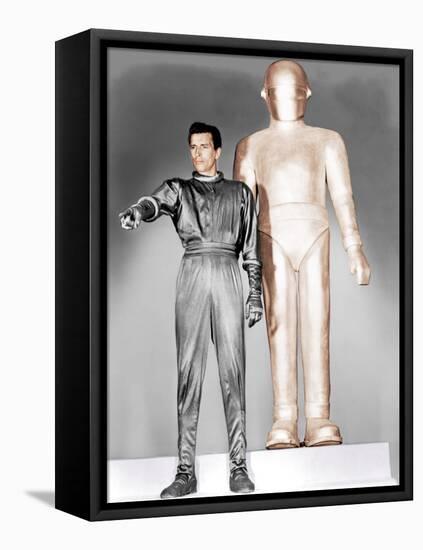 THE DAY THE EARTH STOOD STILL, Michael Rennie, 1951.-null-Framed Stretched Canvas