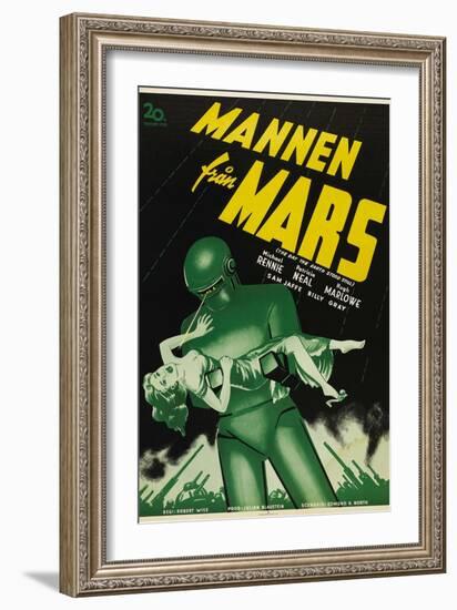 The Day The Earth Stood Still, Swedish Movie Poster, 1951-null-Framed Art Print