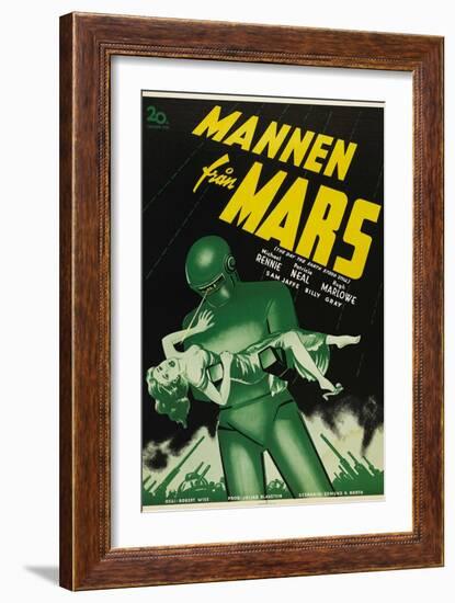 The Day The Earth Stood Still, Swedish Movie Poster, 1951-null-Framed Art Print