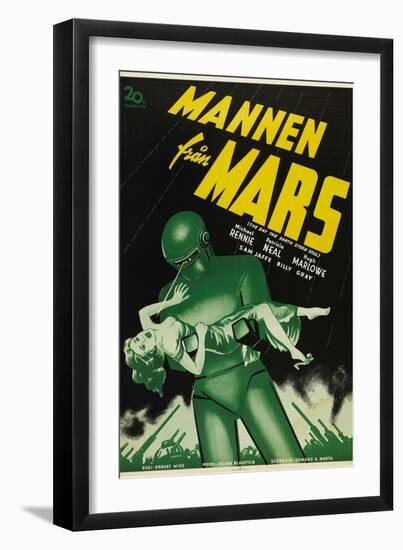 The Day The Earth Stood Still, Swedish Movie Poster, 1951-null-Framed Art Print