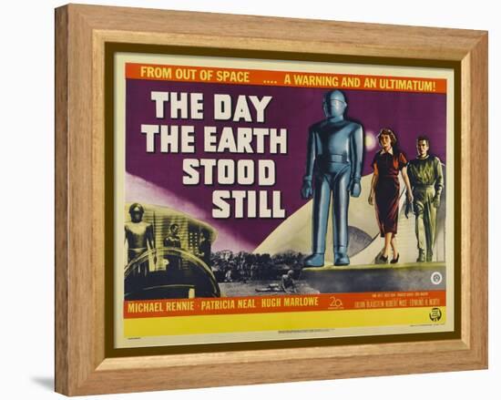 The Day The Earth Stood Still, UK Movie Poster, 1951-null-Framed Stretched Canvas