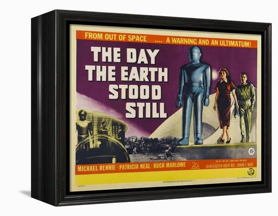 The Day The Earth Stood Still, UK Movie Poster, 1951-null-Framed Stretched Canvas