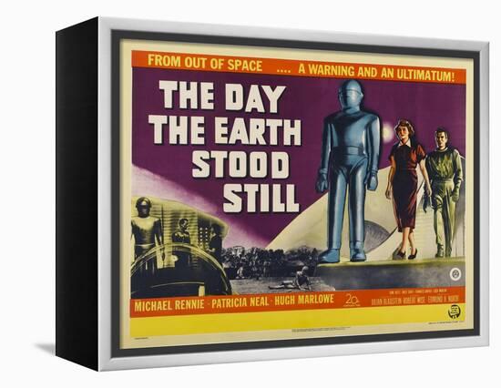 The Day The Earth Stood Still, UK Movie Poster, 1951-null-Framed Stretched Canvas