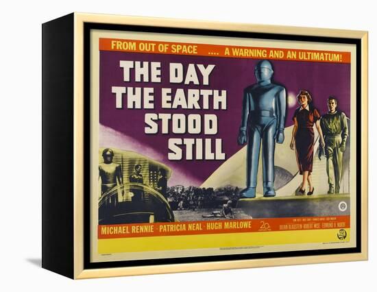 The Day The Earth Stood Still, UK Movie Poster, 1951-null-Framed Stretched Canvas