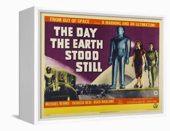 The Day The Earth Stood Still, UK Movie Poster, 1951-null-Framed Stretched Canvas