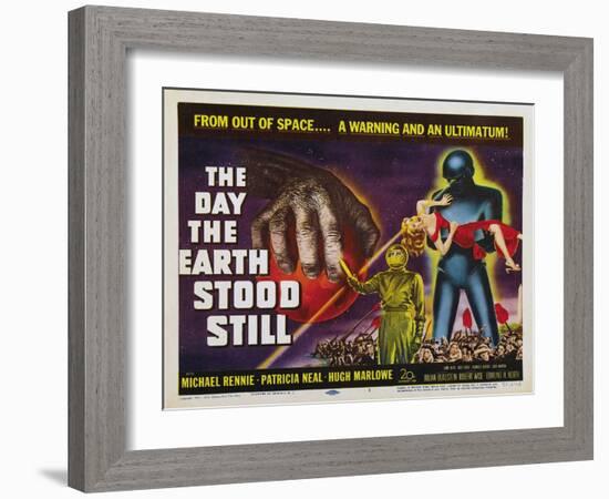 The Day The Earth Stood Still, UK Movie Poster, 1951-null-Framed Art Print