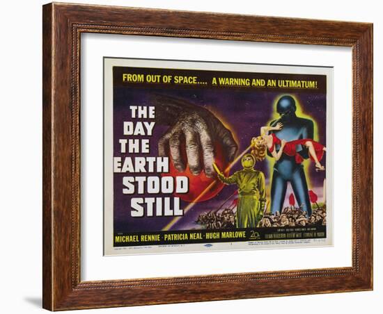 The Day The Earth Stood Still, UK Movie Poster, 1951-null-Framed Art Print