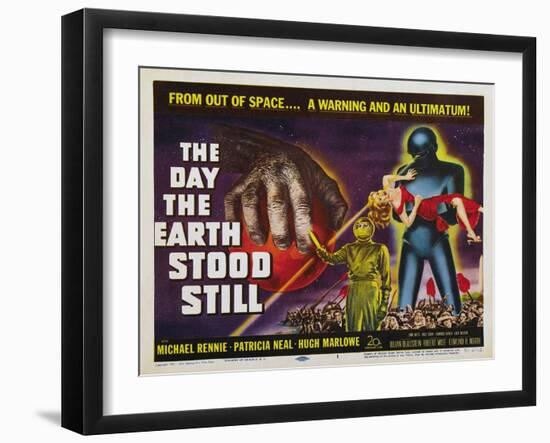 The Day The Earth Stood Still, UK Movie Poster, 1951-null-Framed Art Print