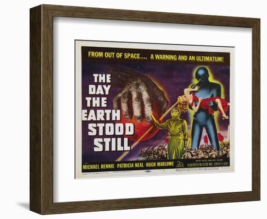 The Day The Earth Stood Still, UK Movie Poster, 1951-null-Framed Premium Giclee Print