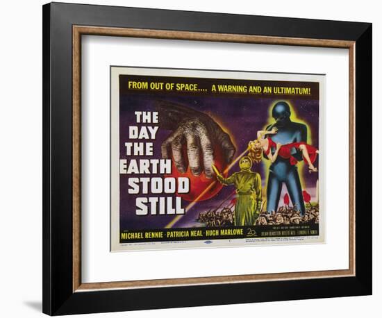 The Day The Earth Stood Still, UK Movie Poster, 1951-null-Framed Premium Giclee Print