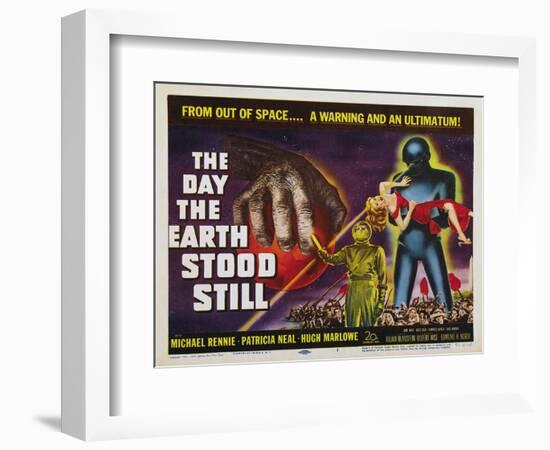 The Day The Earth Stood Still, UK Movie Poster, 1951-null-Framed Premium Giclee Print