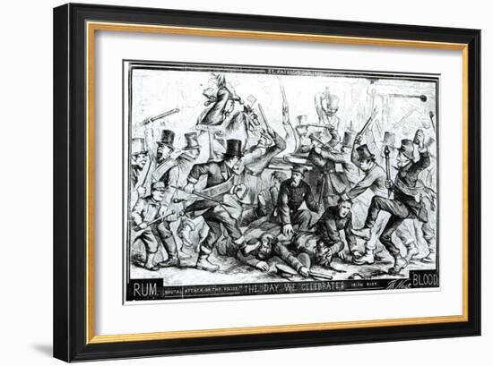 The Day We Celebrate, from 'Harpers Weekly'1867-Thomas Nast-Framed Giclee Print