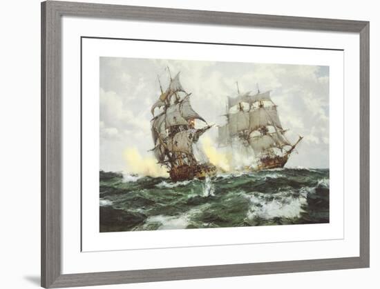 The Days of Adventure-Montague Dawson-Framed Premium Giclee Print