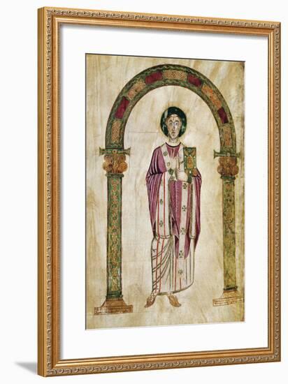 The Deacon Perto, Miniature from the Homilies by Saint Gregory-null-Framed Giclee Print