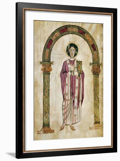 The Deacon Perto, Miniature from the Homilies by Saint Gregory-null-Framed Giclee Print