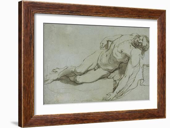 The Dead Christ, 1646-Charles Le Brun-Framed Giclee Print