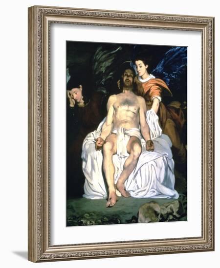 The Dead Christ and the Angels, 1864-Edouard Manet-Framed Giclee Print