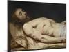 The Dead Christ Laid down on His Shroud (Detail of mid to Upper Body), before 1654 (Oil on Wood)-Philippe De Champaigne-Mounted Giclee Print