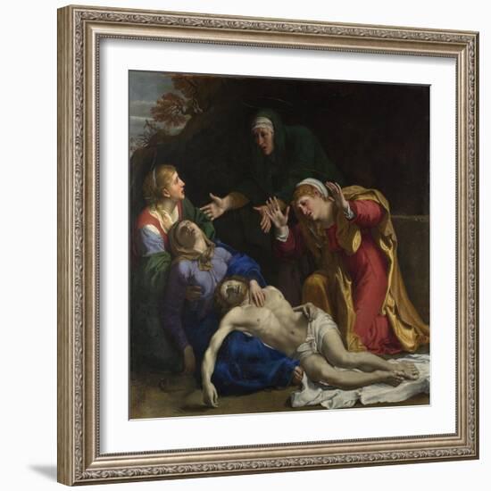 The Dead Christ Mourned (The Three Marie), Ca 1604-Annibale Carracci-Framed Giclee Print