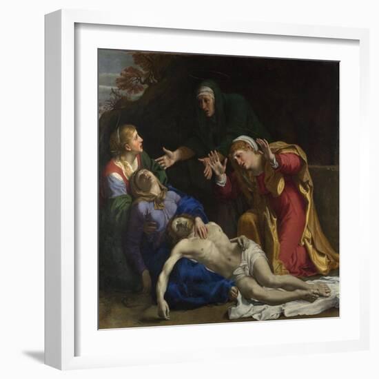 The Dead Christ Mourned (The Three Marie), Ca 1604-Annibale Carracci-Framed Giclee Print