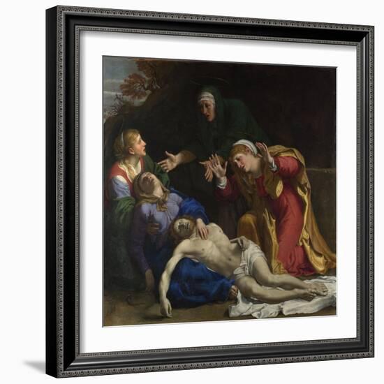 The Dead Christ Mourned (The Three Marie), Ca 1604-Annibale Carracci-Framed Giclee Print