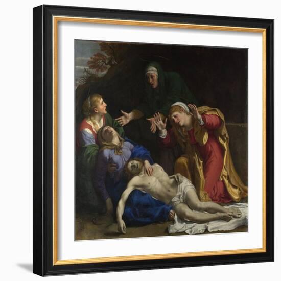 The Dead Christ Mourned (The Three Marie), Ca 1604-Annibale Carracci-Framed Giclee Print