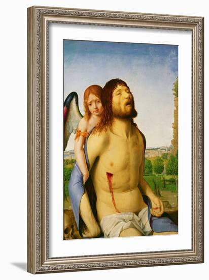 The Dead Christ Supported by an Angel, c.1475/78-Antonello da Messina-Framed Giclee Print