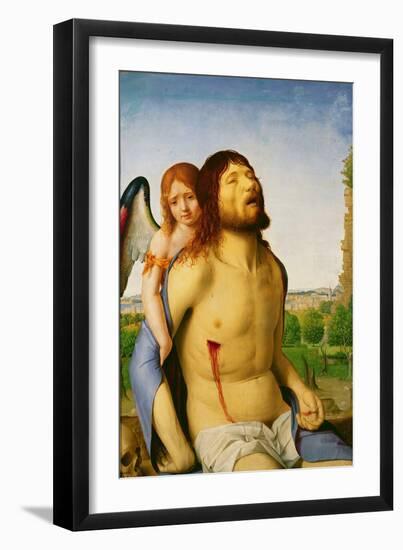 The Dead Christ Supported by an Angel, c.1475/78-Antonello da Messina-Framed Giclee Print