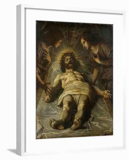 The Dead Christ with Two Angels-Jacopo Robusti Tintoretto-Framed Giclee Print