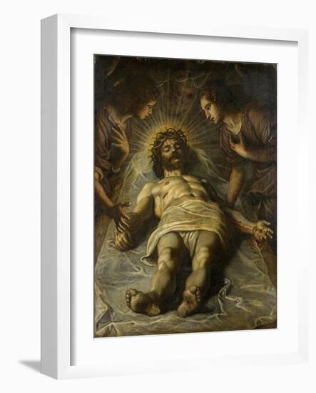 The Dead Christ with Two Angels-Jacopo Robusti Tintoretto-Framed Giclee Print