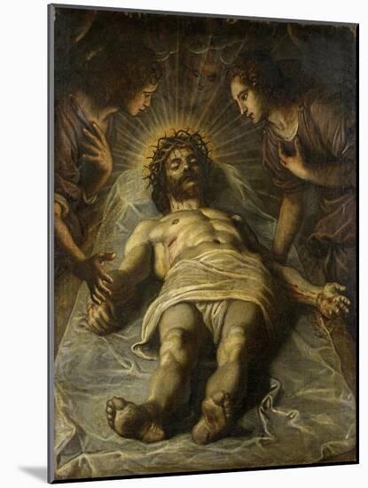 The Dead Christ with Two Angels-Jacopo Robusti Tintoretto-Mounted Giclee Print