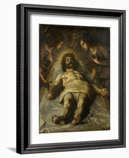 The Dead Christ with Two Angels-Jacopo Robusti Tintoretto-Framed Giclee Print