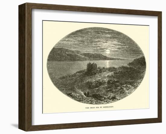 The Dead Sea by Moonlight-null-Framed Giclee Print