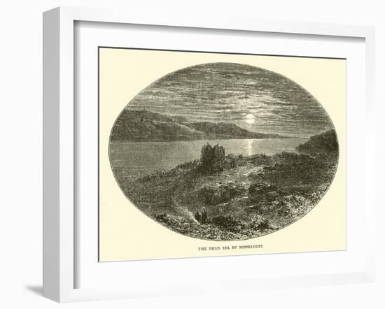 The Dead Sea by Moonlight-null-Framed Giclee Print