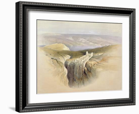 The Dead Sea Looking Towards Moab, April 4th 1839, Plate 50-David Roberts-Framed Giclee Print