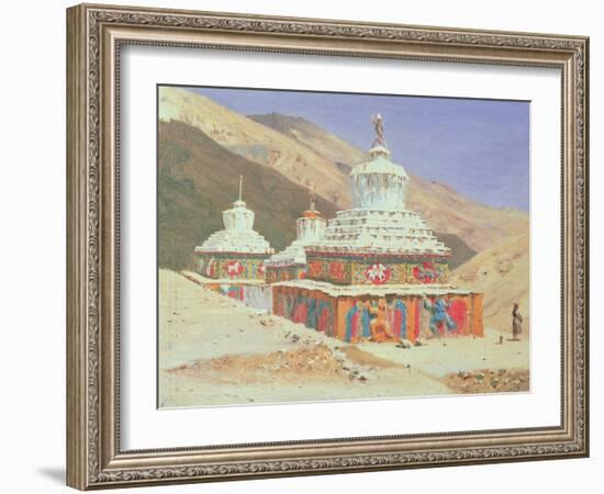 The Death Memorial in Ladakh, 1875-Vasili Vasilievich Vereshchagin-Framed Giclee Print