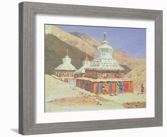 The Death Memorial in Ladakh, 1875-Vasili Vasilievich Vereshchagin-Framed Giclee Print