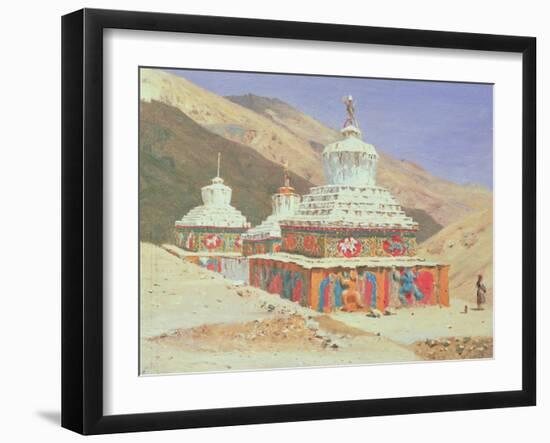 The Death Memorial in Ladakh, 1875-Vasili Vasilievich Vereshchagin-Framed Giclee Print